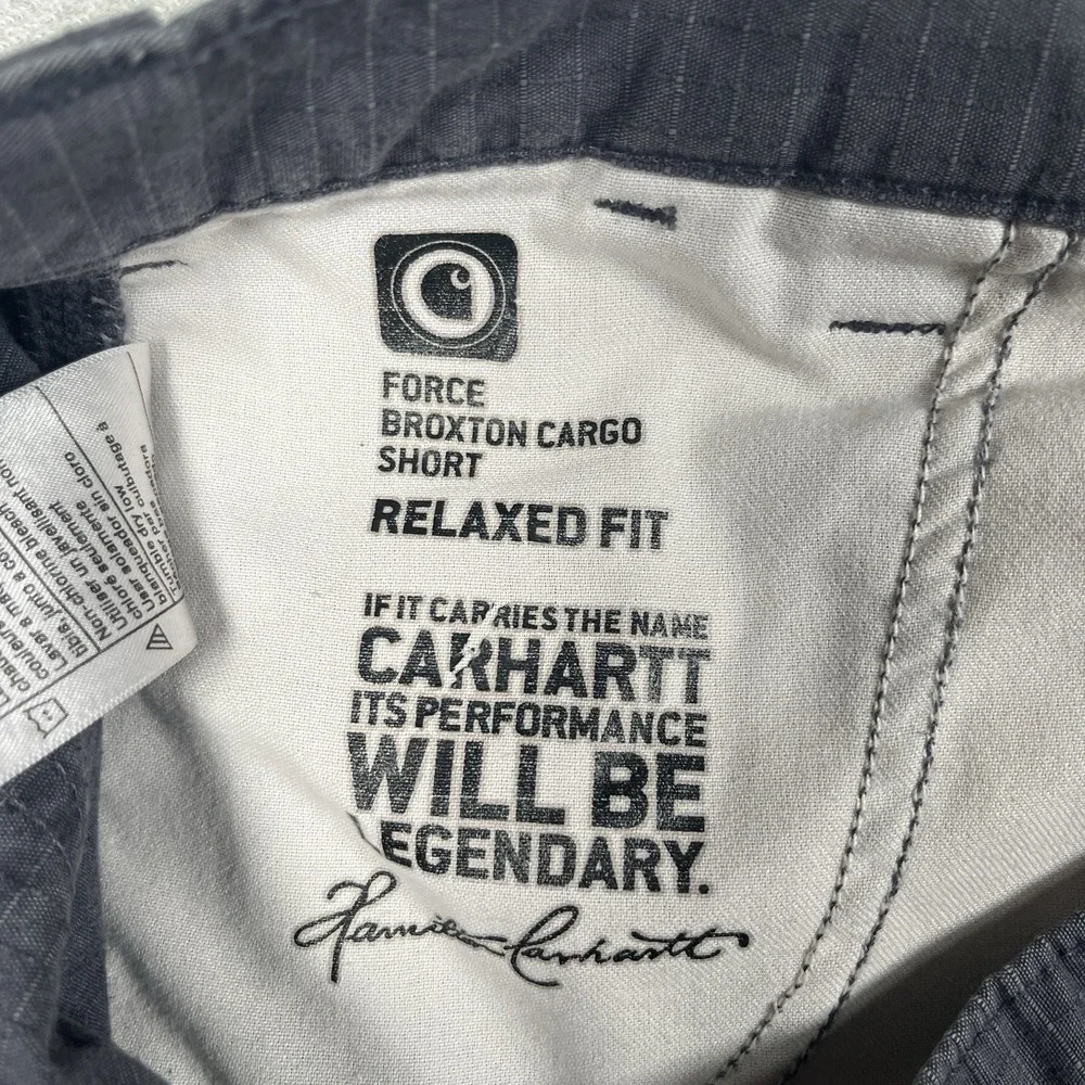 Carhartt Mens Force Relaxed Fit Ripstop Cargo Shorts 40 Grey 11 Inseam 103543